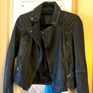 ALLSAINTS cargo leather biker jacket